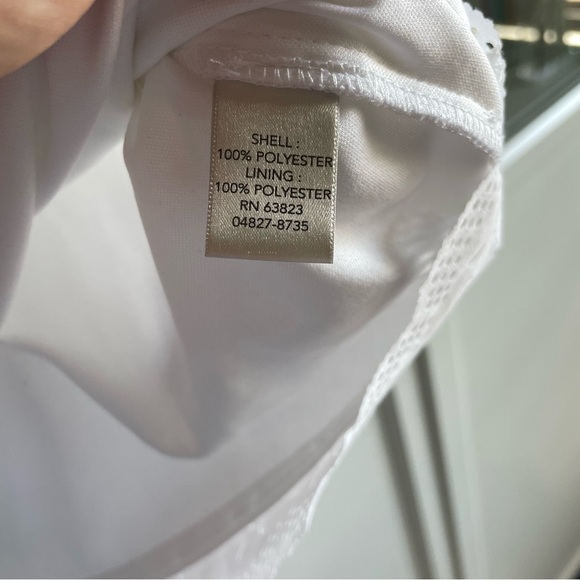 C.J. Banks Perforated Lace Layered Scalloped Sleeveless Blouse - Picture 6 of 10